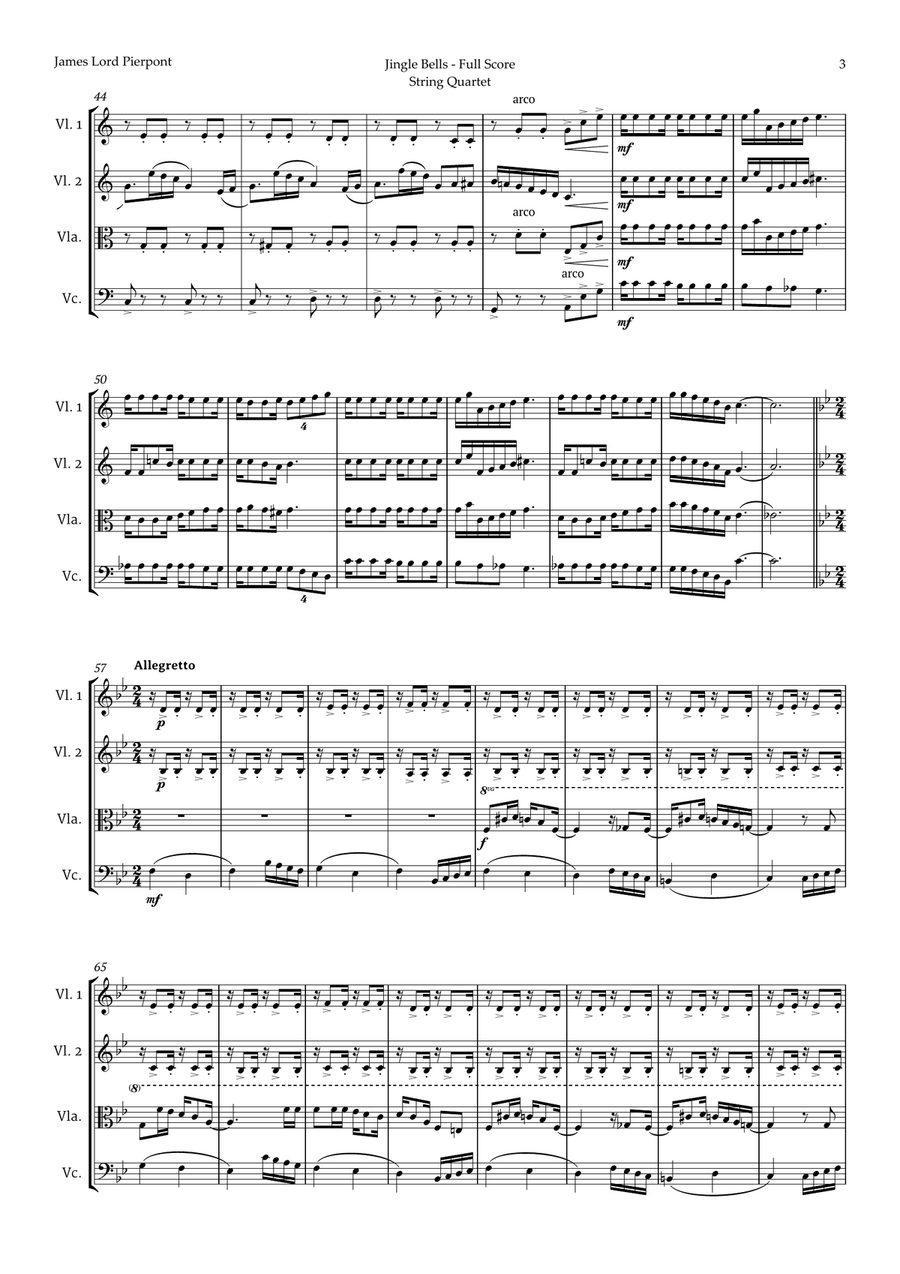 5 Christmas Songs for String Quartet plus one Bonus String Quartet scores gallery preview page 4