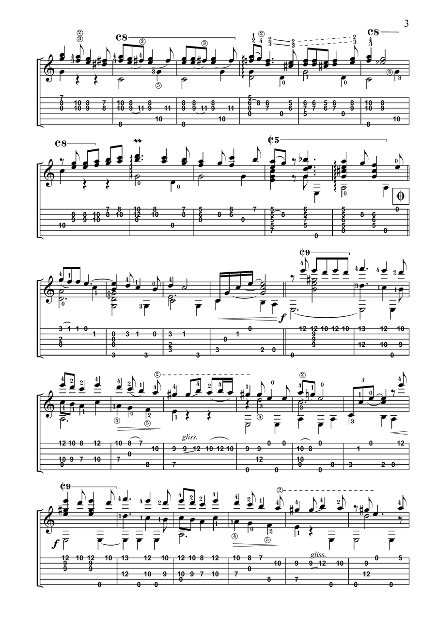 La Flor De La Canela Guitar Tablature - Digital Sheet Music page 4