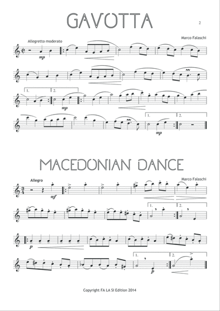 Forty Pieces in the forme of Dance for Saxophone Saxophone Solo scores gallery preview page 3
