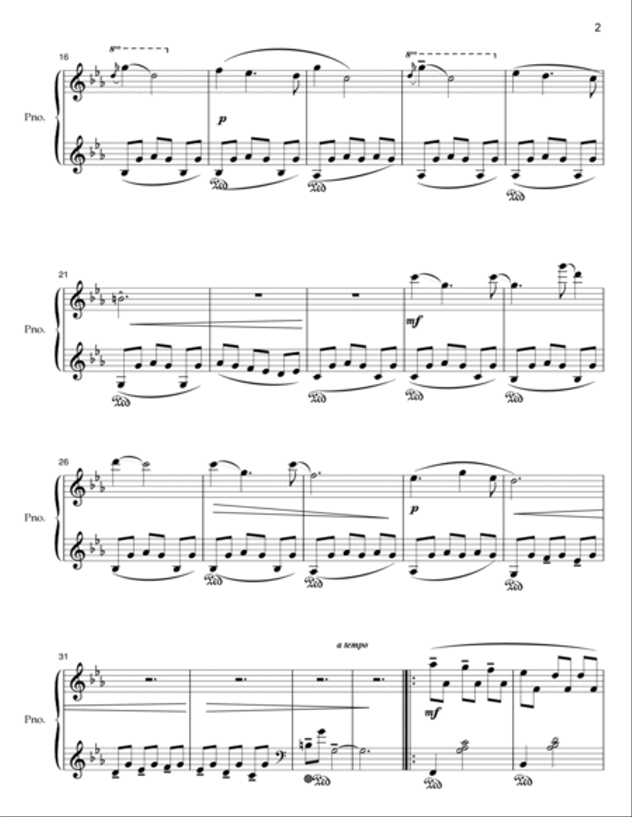 Clouds Clouds Piano Solo scores gallery preview page 2