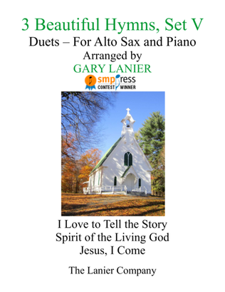 Book cover for Gary Lanier: 3 BEAUTIFUL HYMNS, Set V (Duets for Alto Sax & Piano)