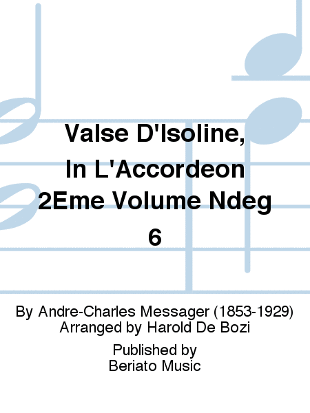 Valse D'Isoline, In L'Accordeon 2Ème Volume N° 6