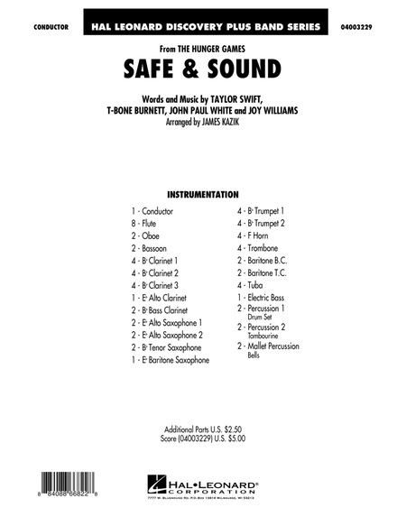 Safe & Sound (from The Hunger Games) - Full Score