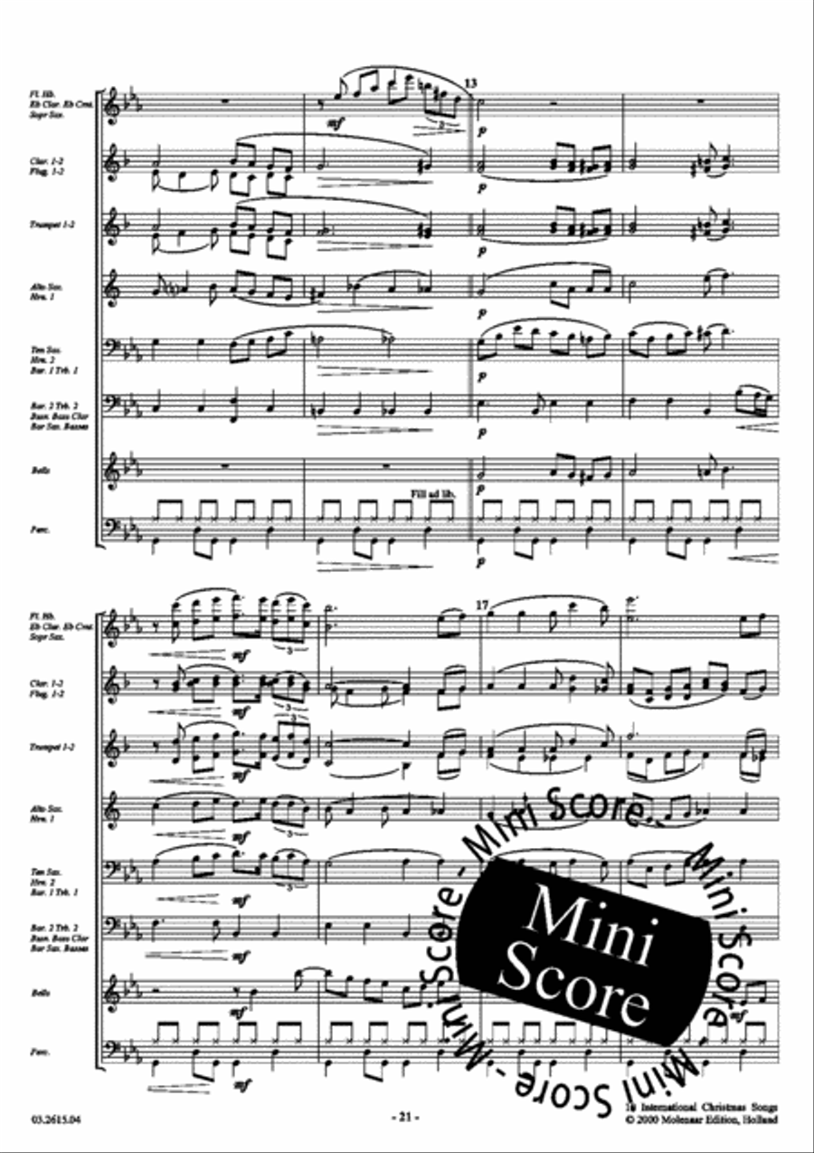 10 International Christmas Songs Fanfare Band scores gallery preview page 23