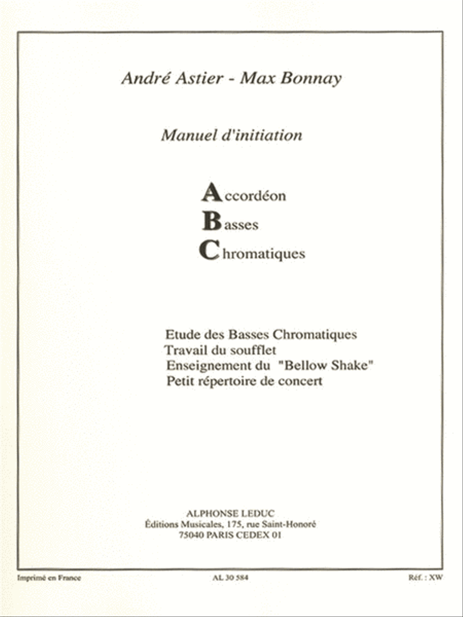 Manuel D''initiation - Abc (accordion) Accordion scores gallery preview page 1