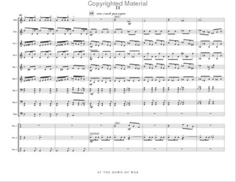 At the Dawn of War Percussion Ensemble scores gallery preview page 12