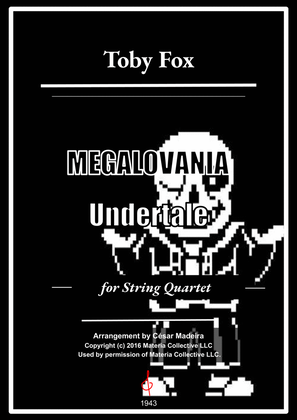 Book cover for Megalovania - Score Only