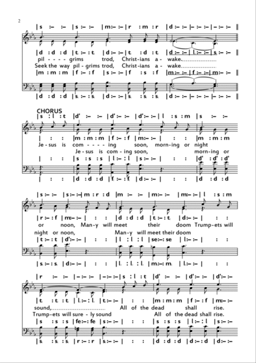Jesus is coming soon Voice scores gallery preview page 2