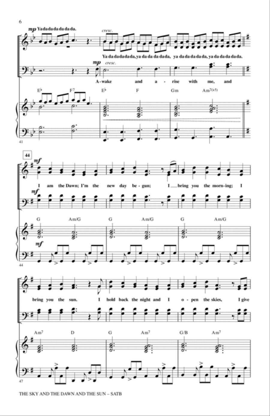 The Sky And The Dawn And The Sun 4-Part scores gallery preview page 5
