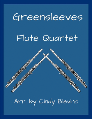 Book cover for Greensleeves, for Flute Quartet