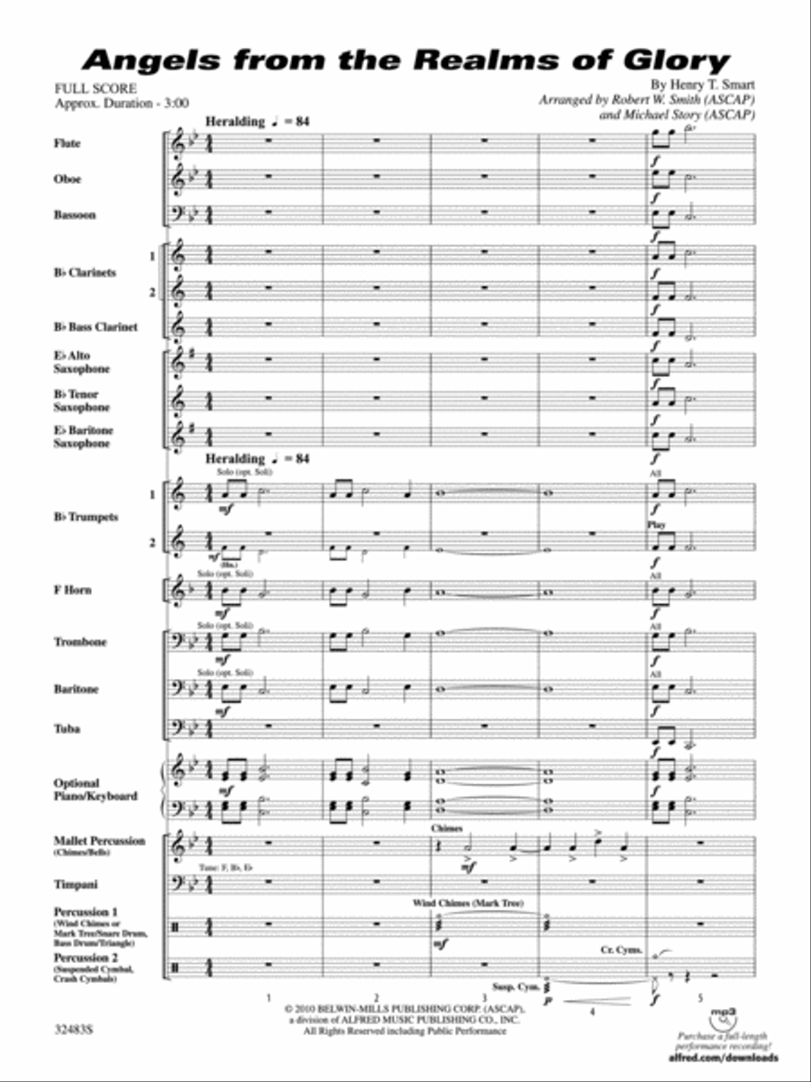 Angels from the Realms of Glory Concert Band scores gallery preview page 2