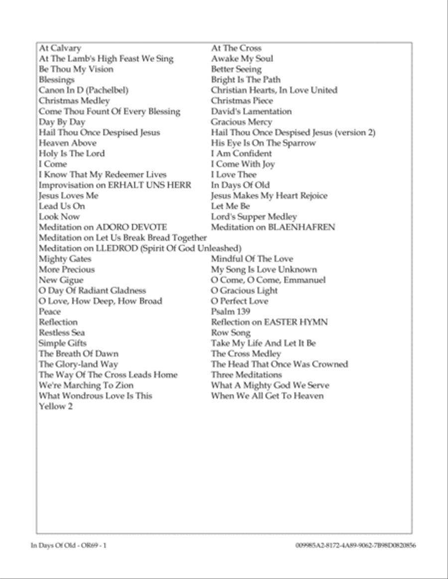 In Days Of Old [ST MATTHEW] Organ Solo scores gallery preview page 2