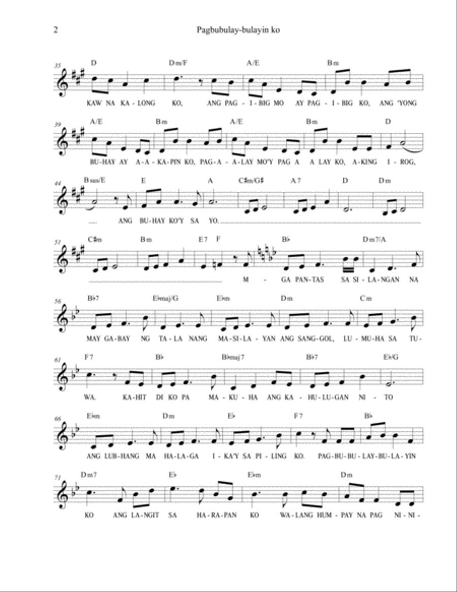 Pagbubulay-bulay Voice Solo scores gallery preview page 2