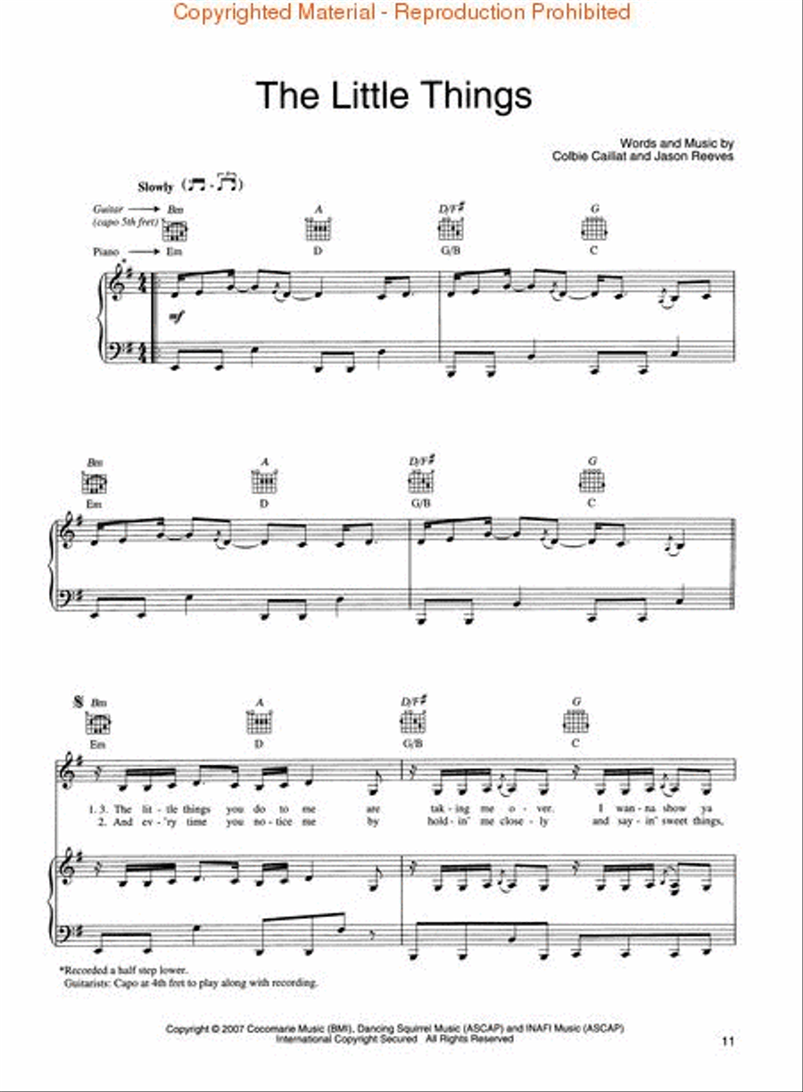 Colbie Caillat - Coco Piano, Vocal, Guitar scores gallery preview page 3