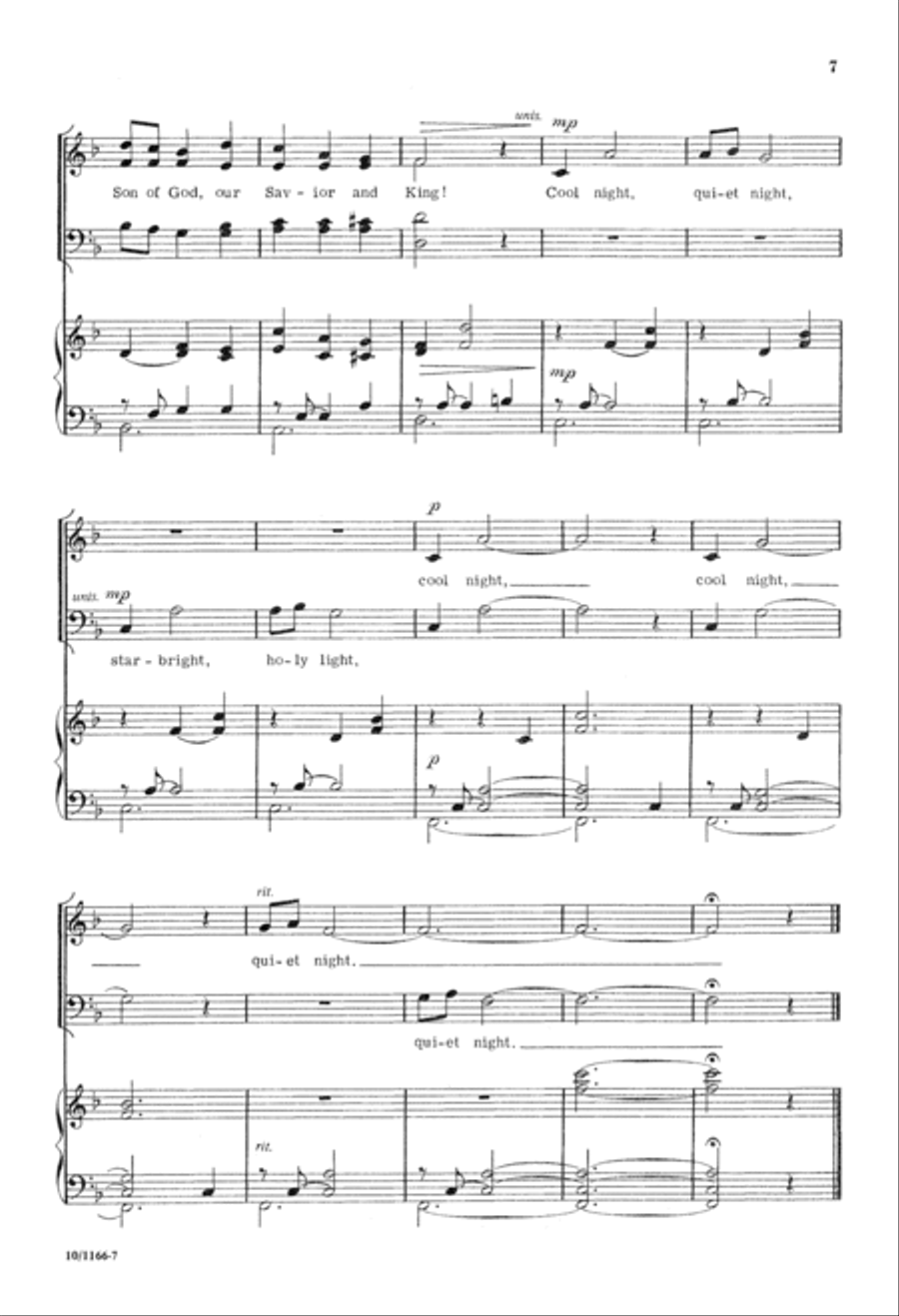 Cool Night, Quiet Night 4-Part scores gallery preview page 8