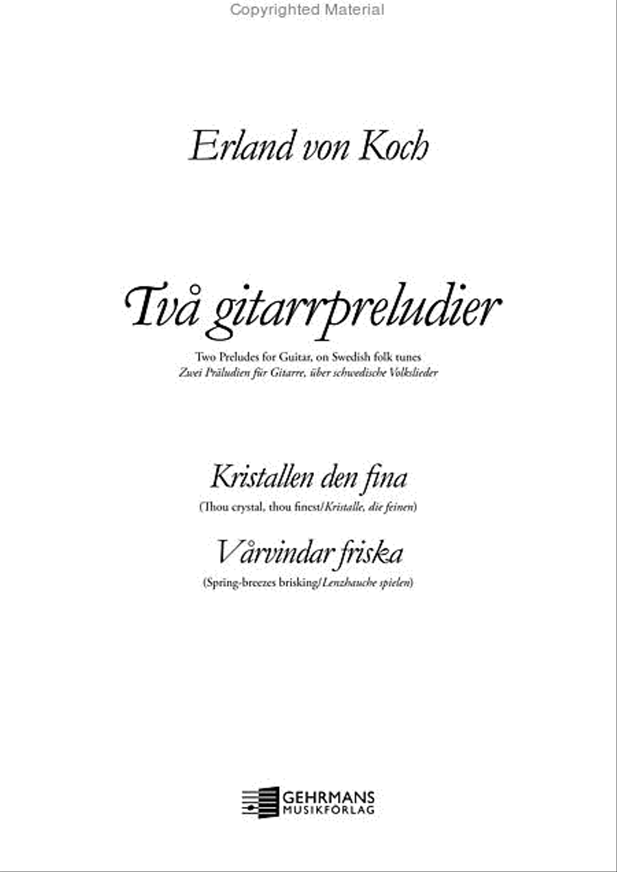Tva gitarrpreludier Guitar Solo scores gallery preview page 2