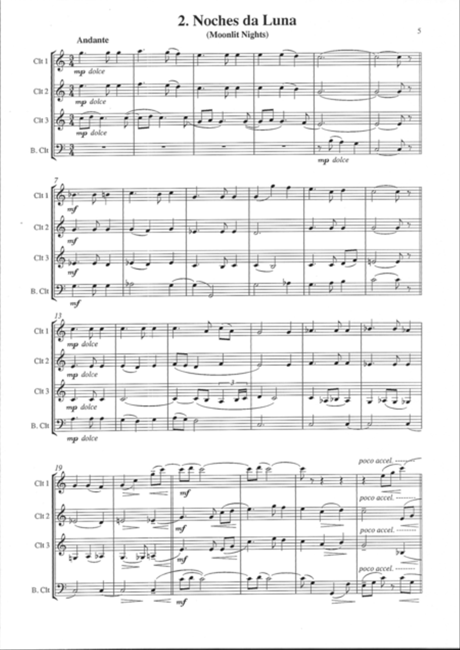 Suite D'Espana Suite D'Espana Clarinet Quartet scores gallery preview page 3