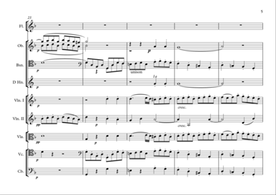 Bach Gavotte in D minor Chamber Orchestra scores gallery preview page 5