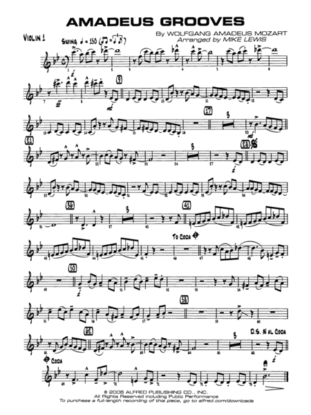 Amadeus Grooves: 1st Violin