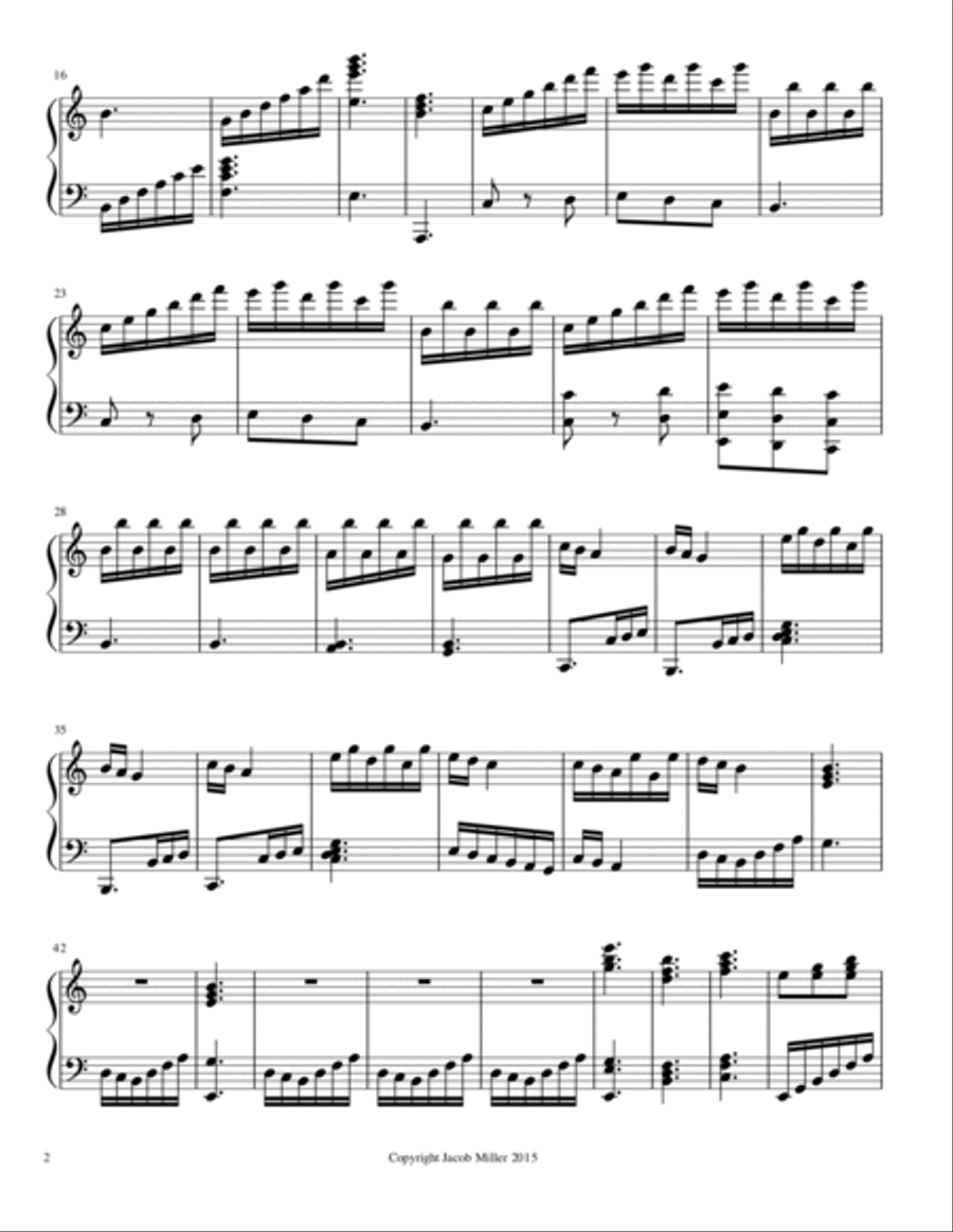 Piano Ostinato Piano Ostinato Piano Solo scores gallery preview page 2