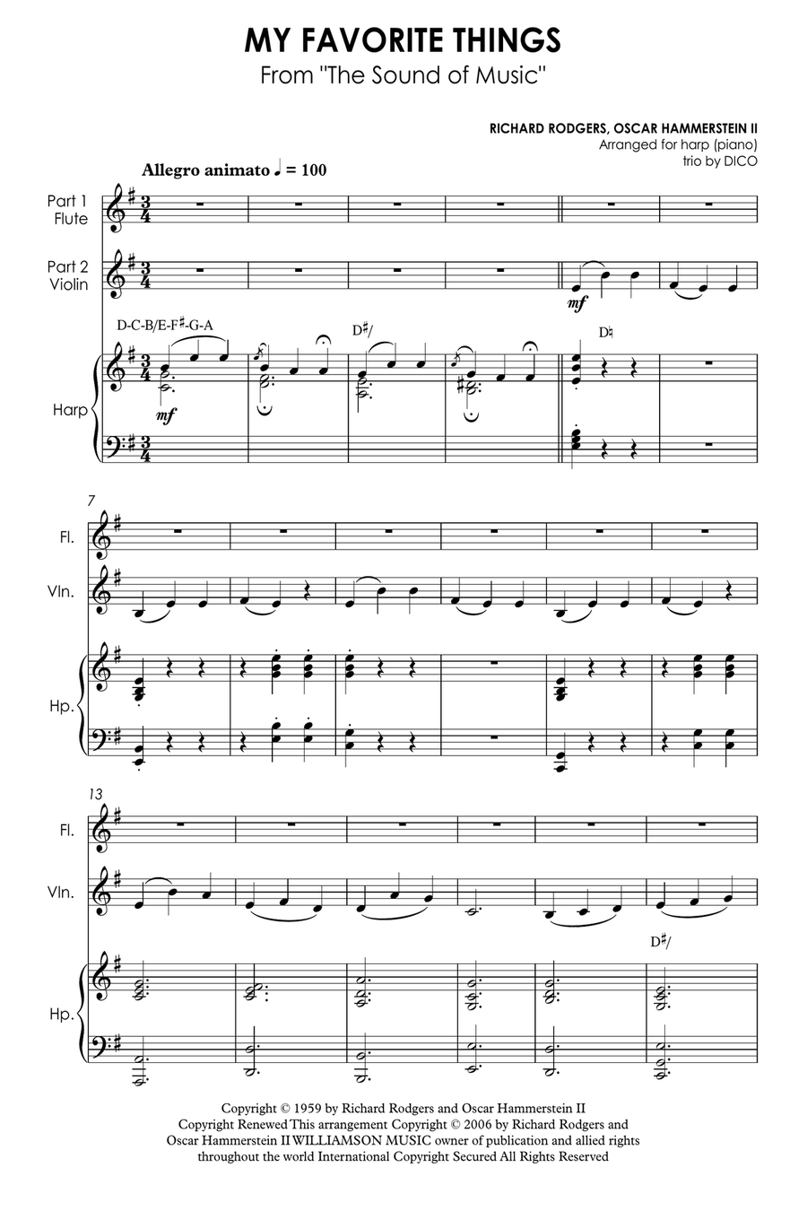 My Favorite Things Small Ensemble scores gallery preview page 2