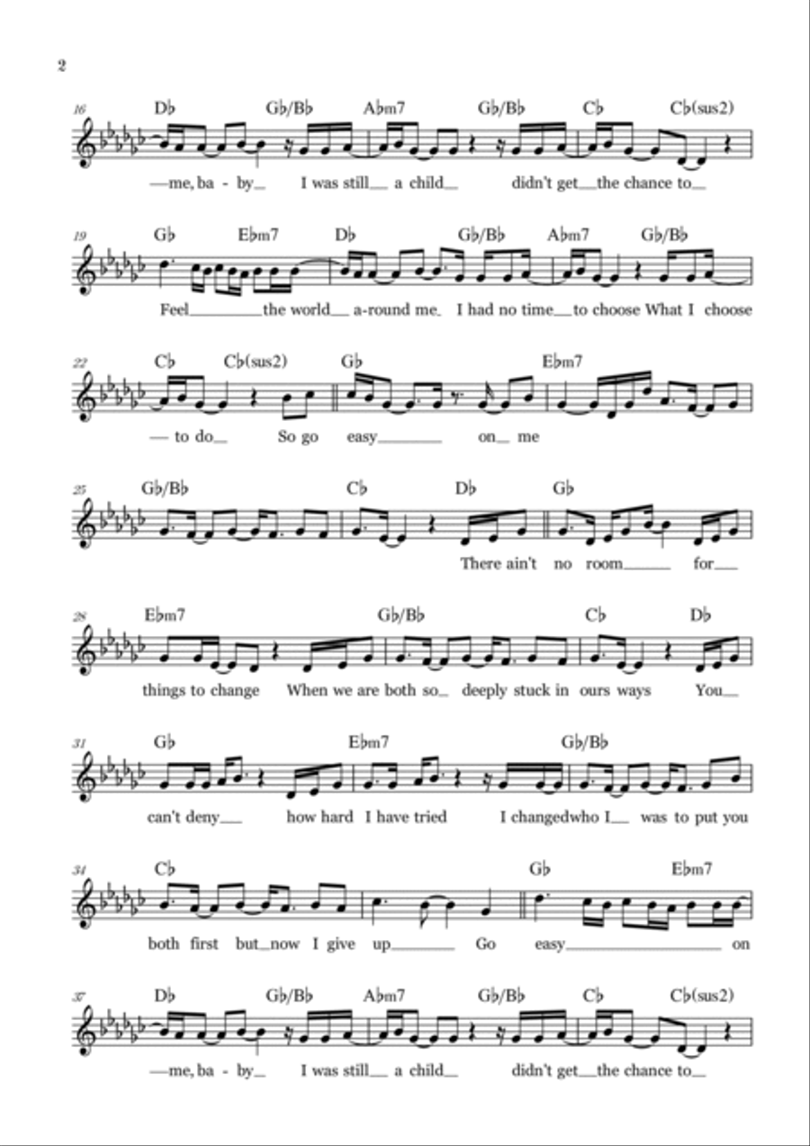 Easy On Me Piano scores gallery preview page 2