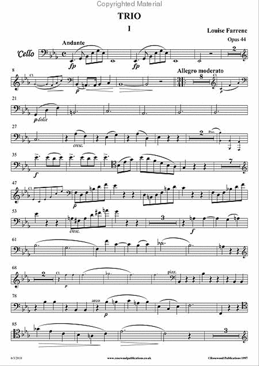 Trio, Op. 44 Trio, Op. 44 Clarinet scores gallery preview page 4
