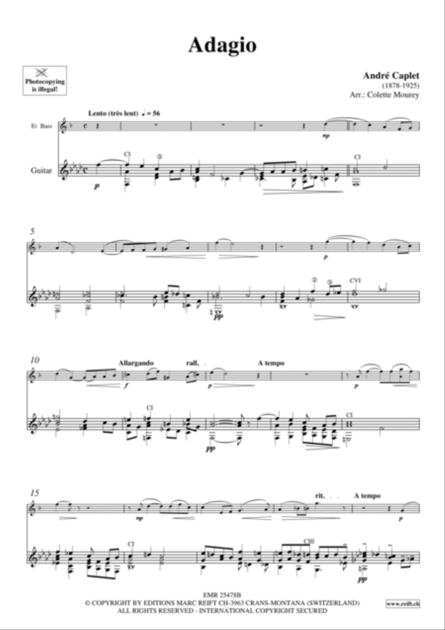 Adagio Classical Guitar scores gallery preview page 4