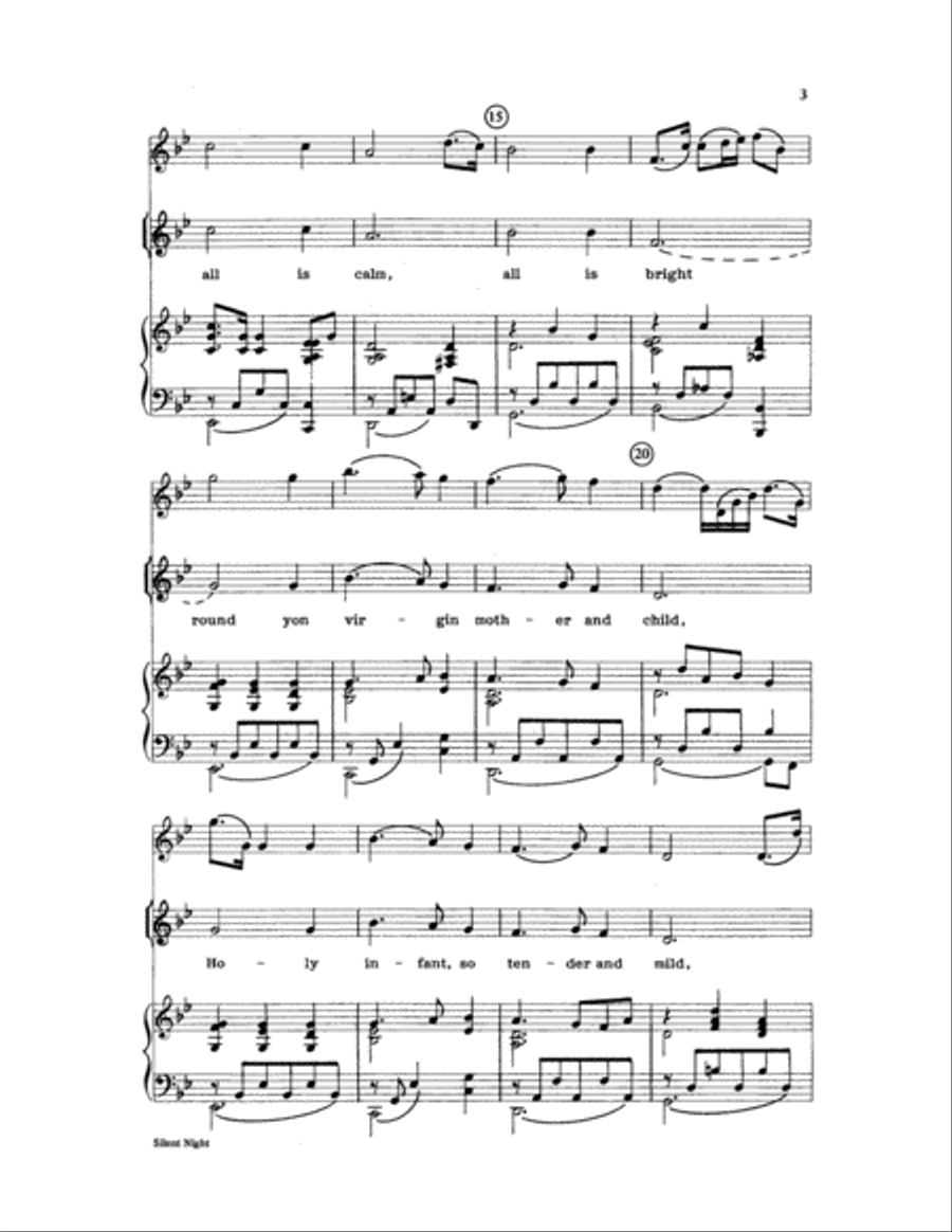 Silent Night Choir scores gallery preview page 3