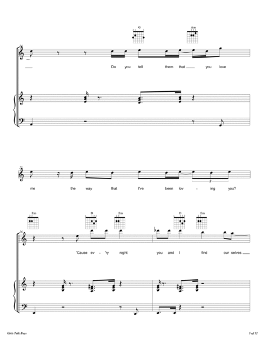 Girls Talk Boys Voice scores gallery preview page 6