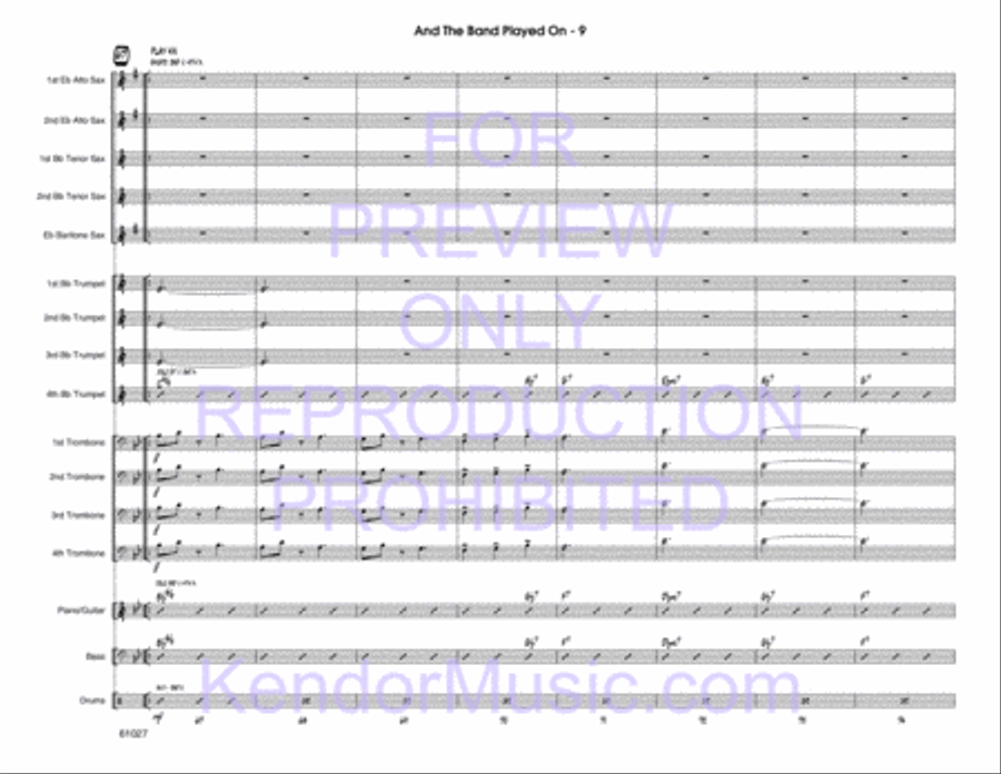 And The Band Played On Jazz Ensemble scores gallery preview page 10