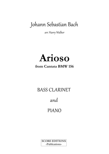 Bach - Arioso from Cantata BWV 156 for Bass Clarinet and Piano image number null