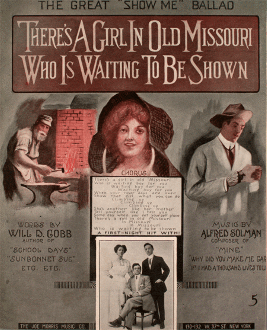 There's a Girl in Old Missouri Who is Waiting to be Shown Voice scores gallery preview page 1