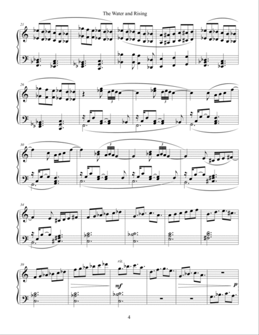 The Water and Rising Piano Solo scores gallery preview page 4
