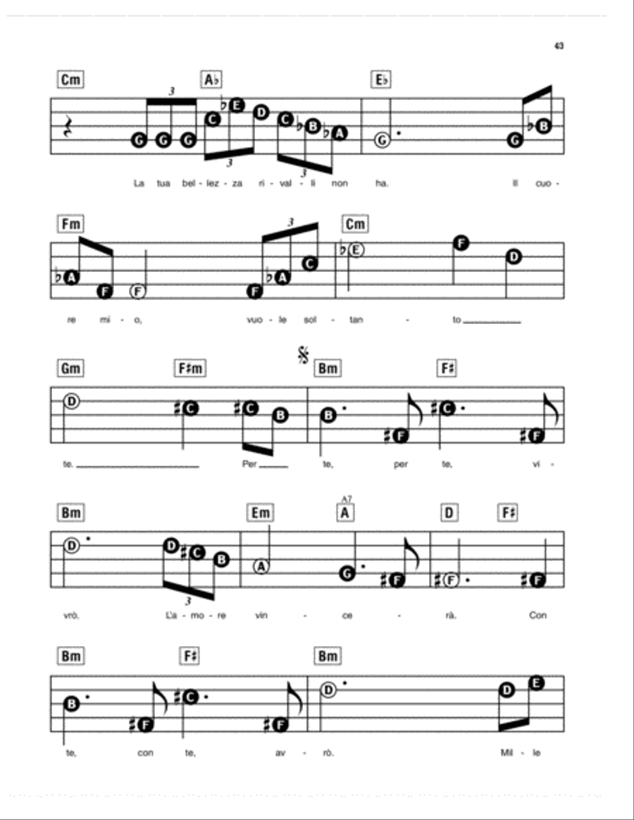 Per Te Electronic Keyboard scores gallery preview page 2