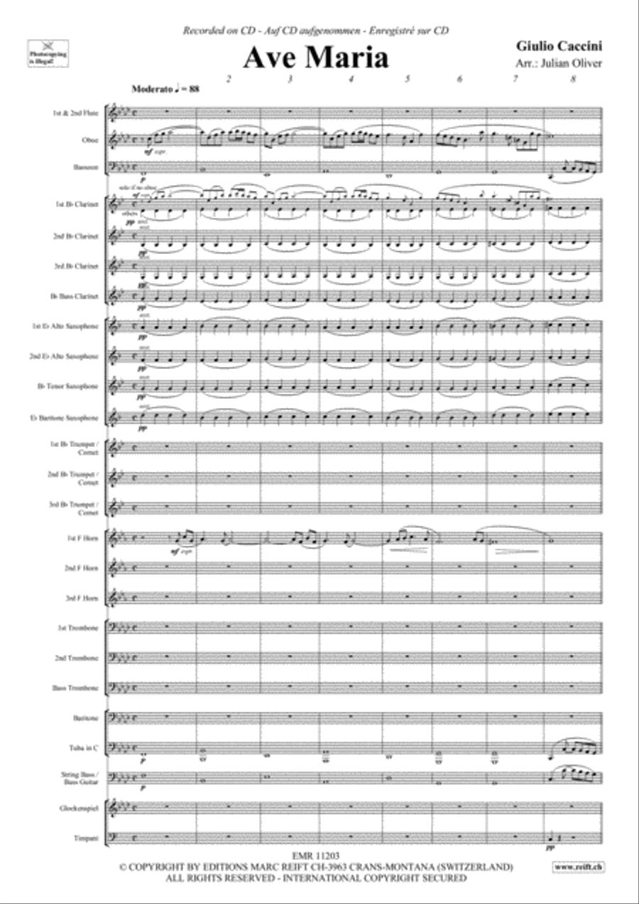 Ave Maria Ave Maria Concert Band scores gallery preview page 4