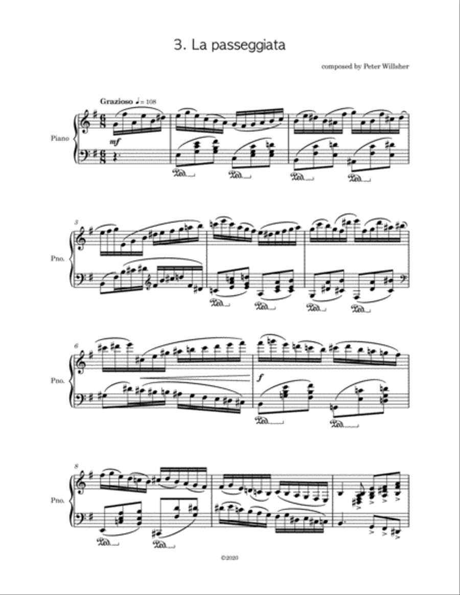 La passeggiata La passeggiata Piano Solo scores gallery preview page 3