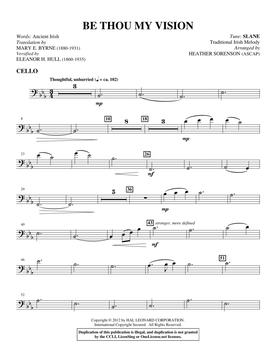 Be Thou My Vision - Cello Choir scores gallery preview page 1