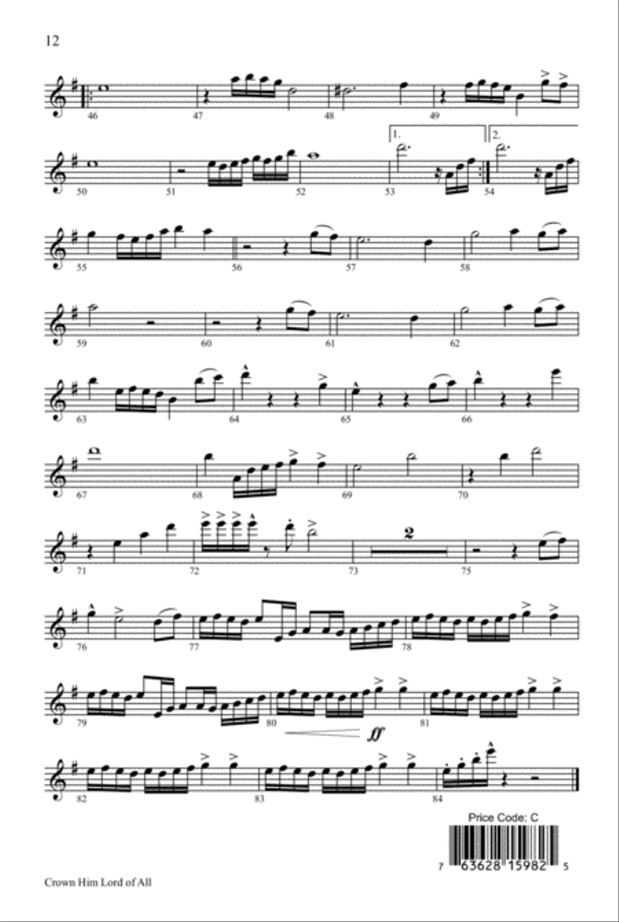 Crown Him Lord of All! 3-Part scores gallery preview page 13