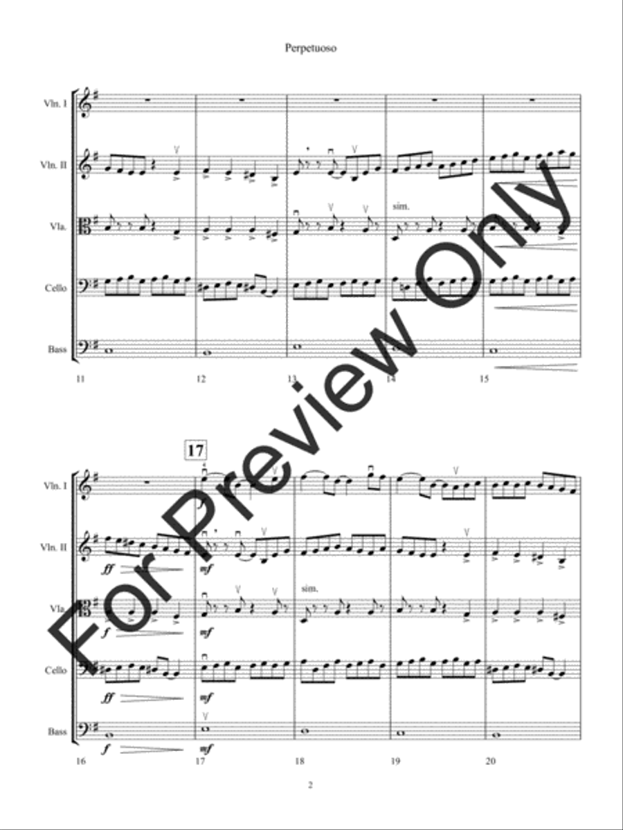 Perpetuoso (Score) Perpetuoso (Score) String Orchestra scores gallery preview page 5