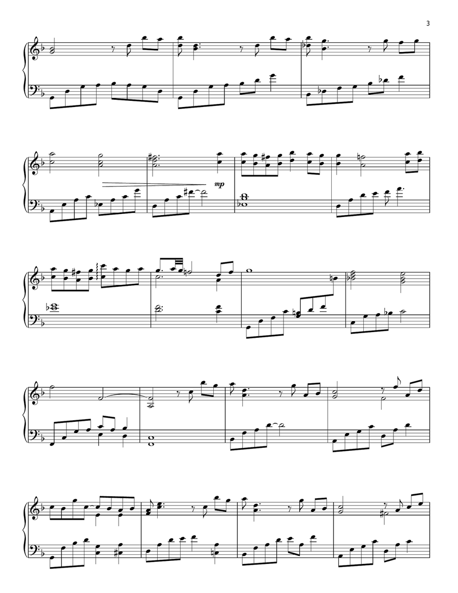 Tifa's Theme (from Final Fantasy VII) Piano Solo scores gallery preview page 3