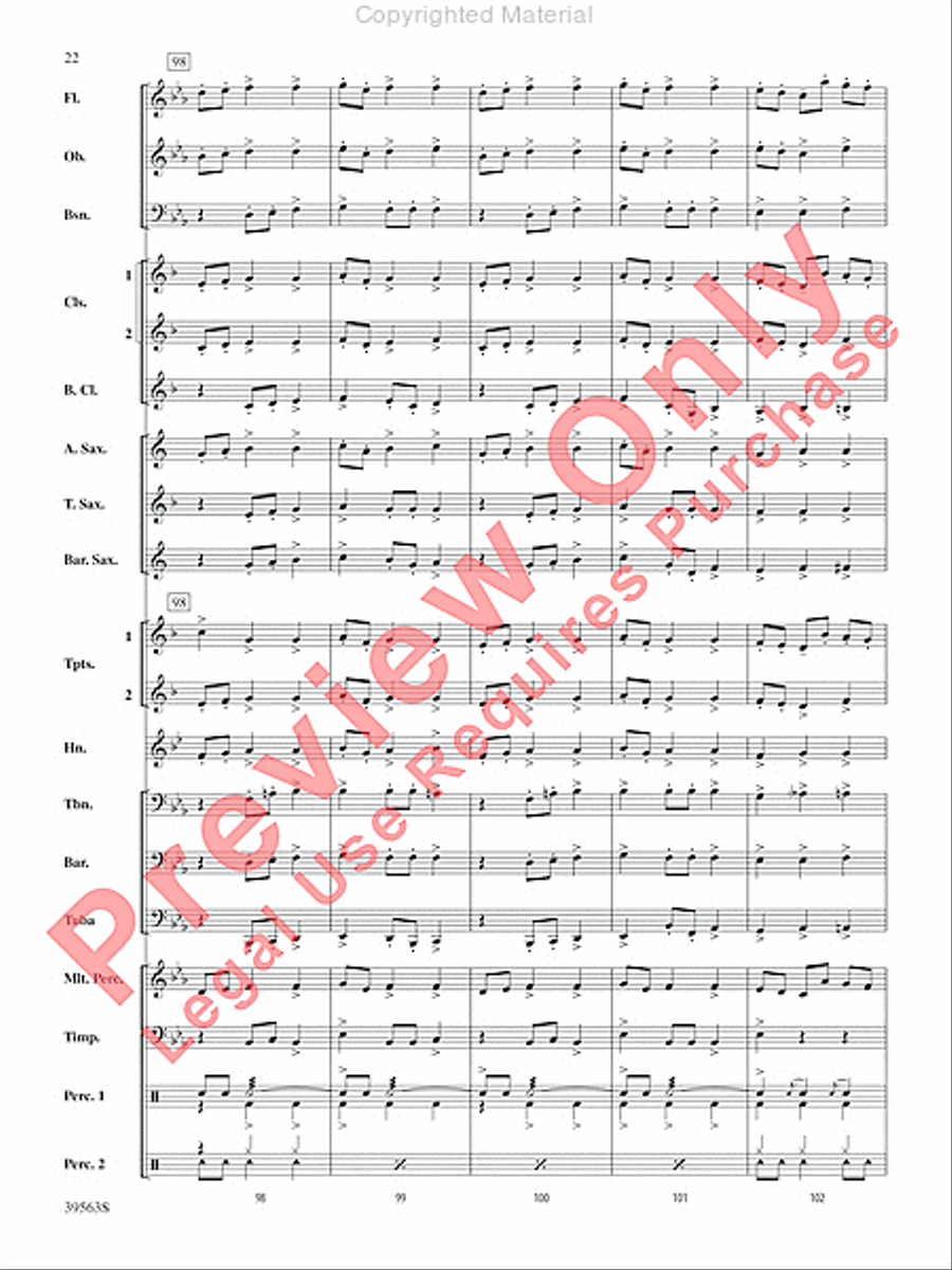 Academic Festival Overture Concert Band scores gallery preview page 23