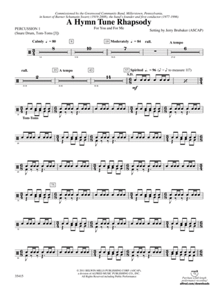 A Hymn Tune Rhapsody: 1st Percussion