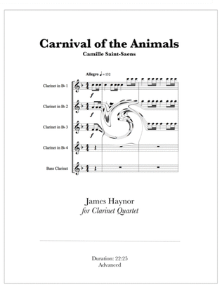 Book cover for Carnival of the Animals for Clarinet Quintet