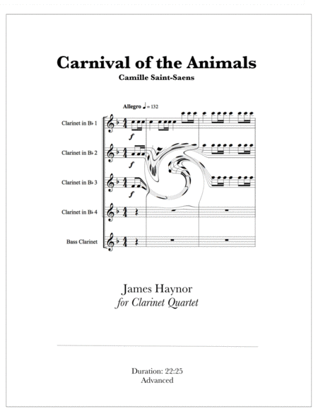 Carnival of the Animals for Clarinet Quintet image number null