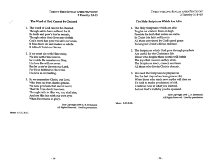 The Epistles in Song for the Pentecost Season Series C Collection / Songbook scores gallery preview page 7