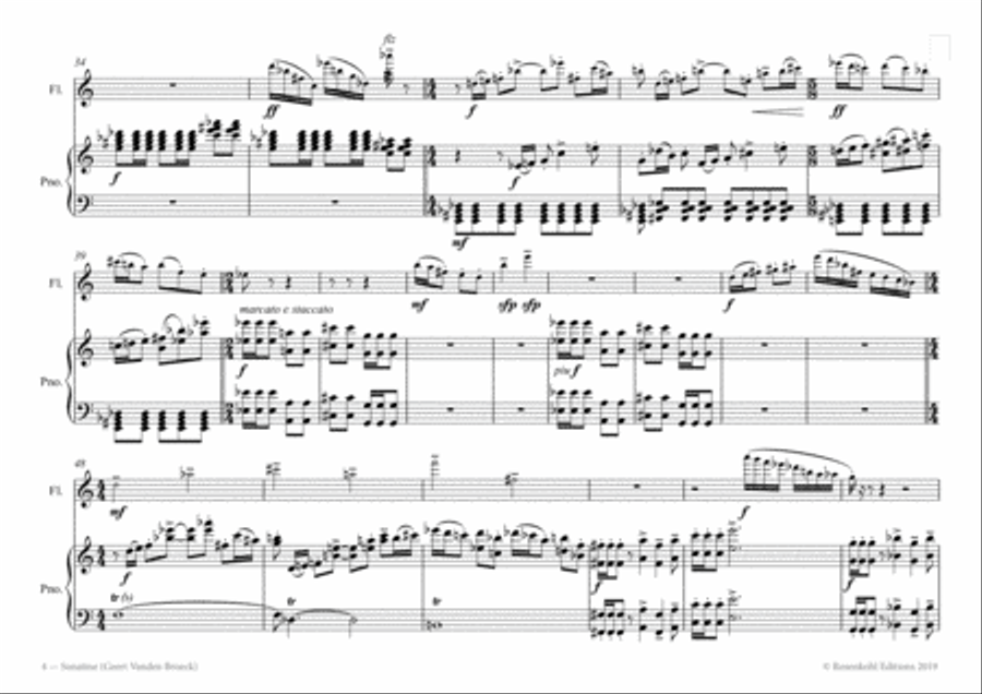 Sonatine for Flute and Piano Flute Solo scores gallery preview page 4