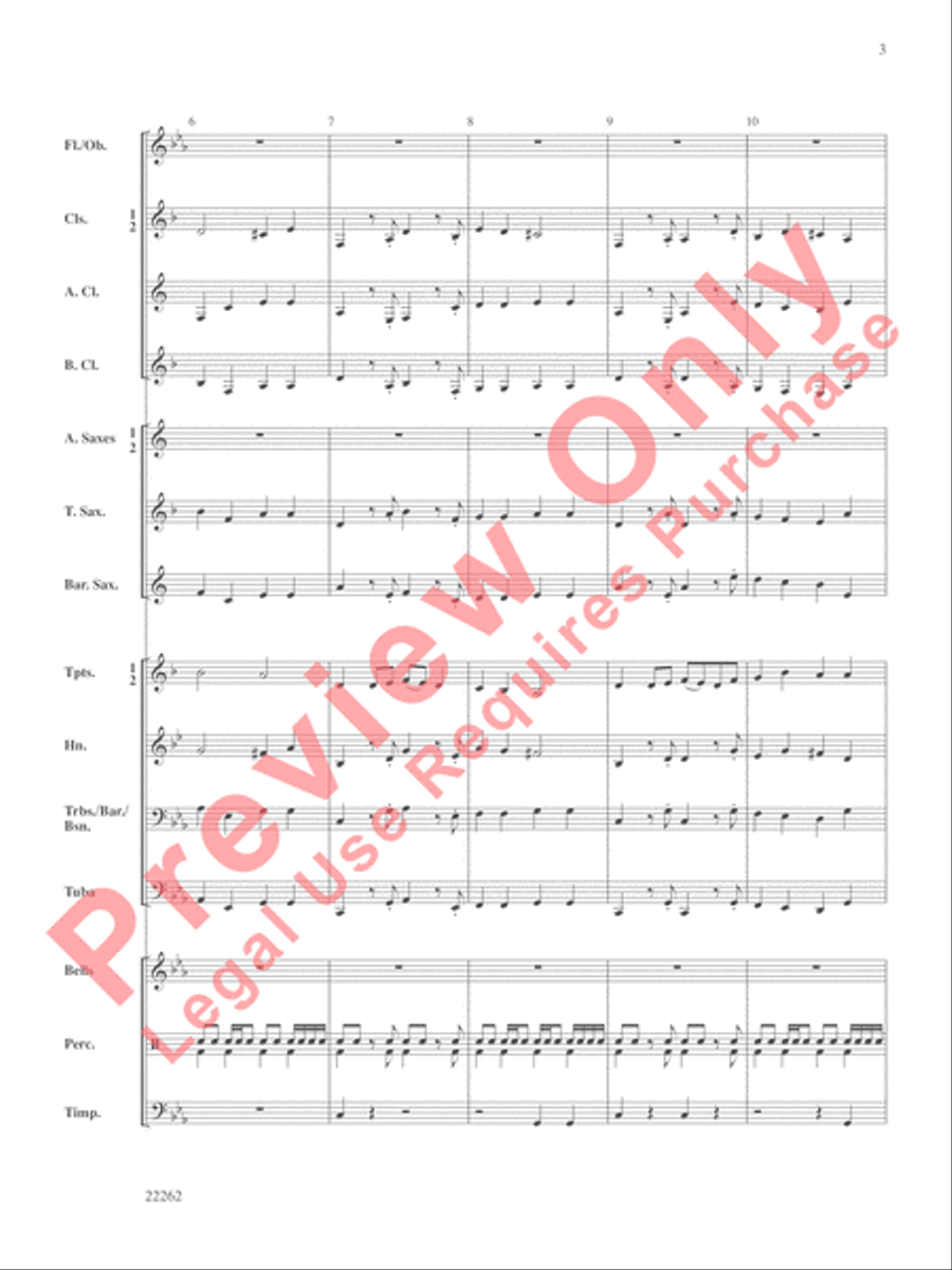 The Sorcerer's Procession Concert Band scores gallery preview page 4