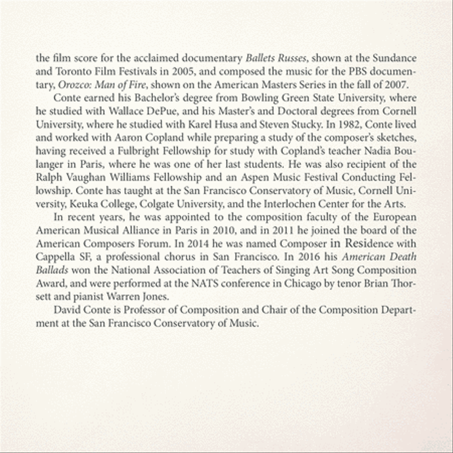 Everyone Sang: Vocal Music of David Conte Voice scores gallery preview page 6