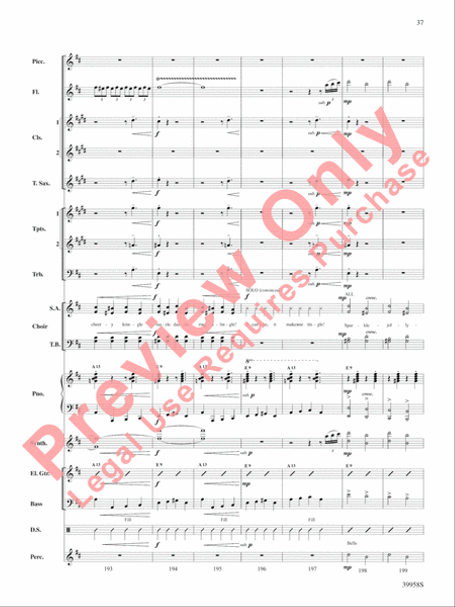 Elf: A Medley from the Broadway Musical Choir scores gallery preview page 38